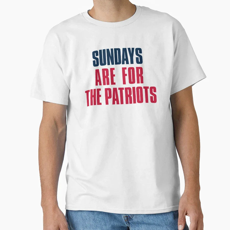 Sundays Are Patriots New England T-Shirt - Graphic Print for Adults