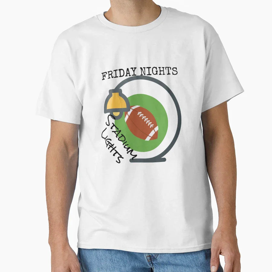 Friday Nights And Stadium Lights T-Shirt - Casual Everyday Wear for Adults