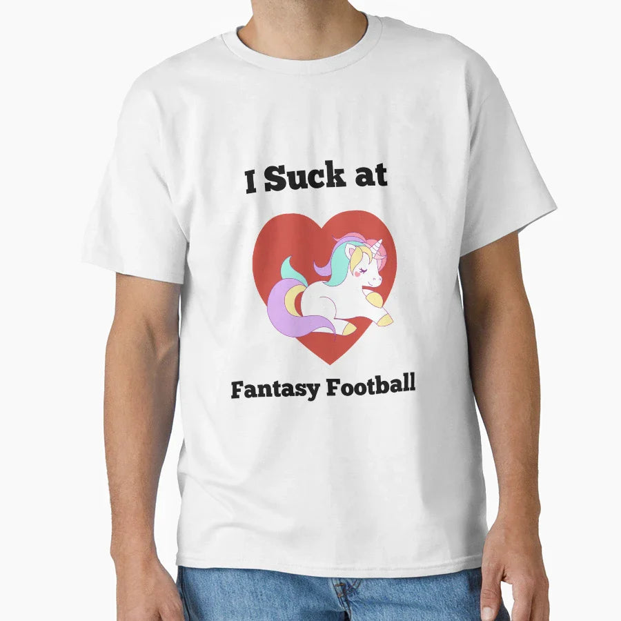 Funny I Suck Fantasy Football T-Shirt - Minimalist Print Men Women