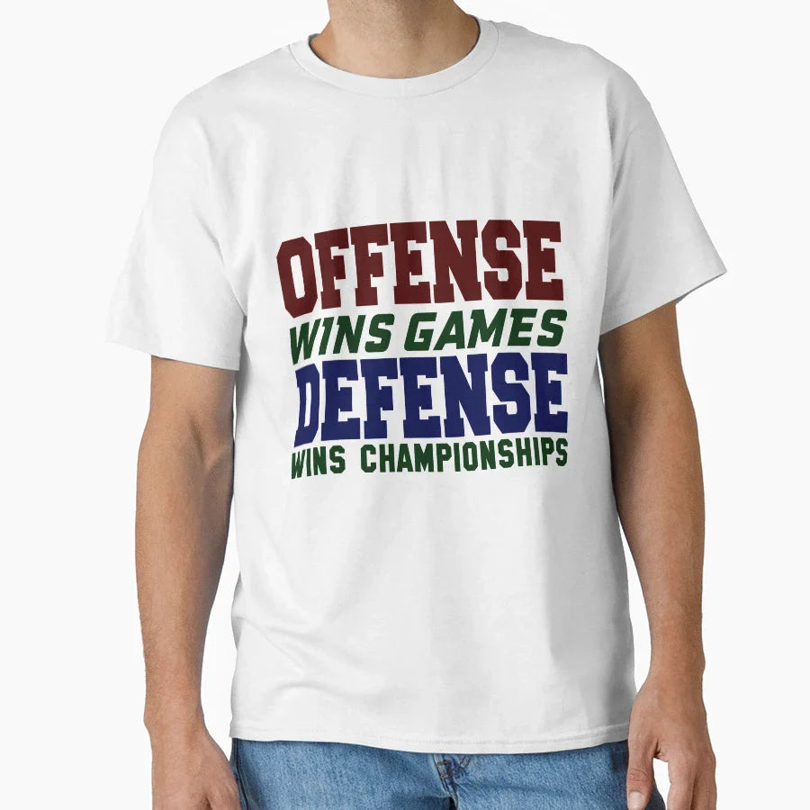 Offense Vs Defense T-Shirt - Novelty Apparel for Adults