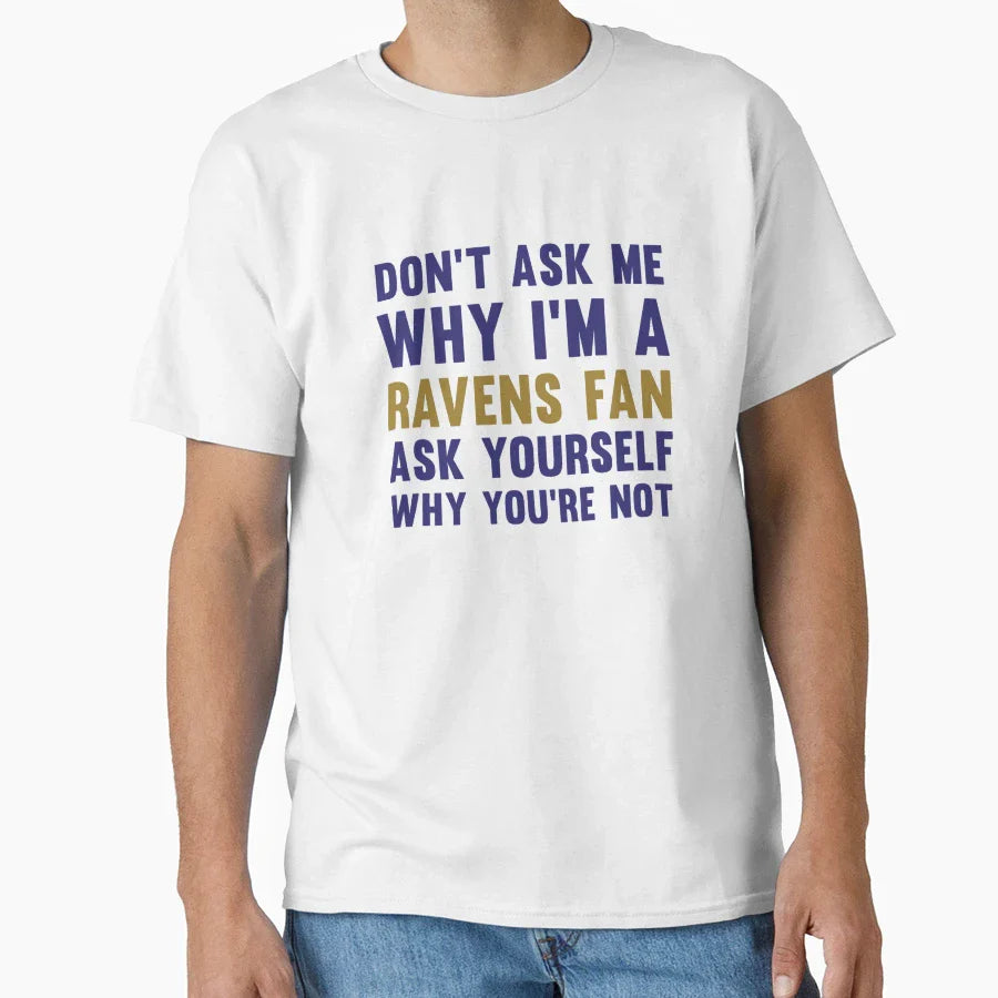 Ravens Fan T-Shirt - Minimalist Print Men Women