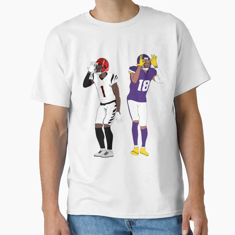 Griddy Duo T-Shirt - Casual Everyday Wear Men Women