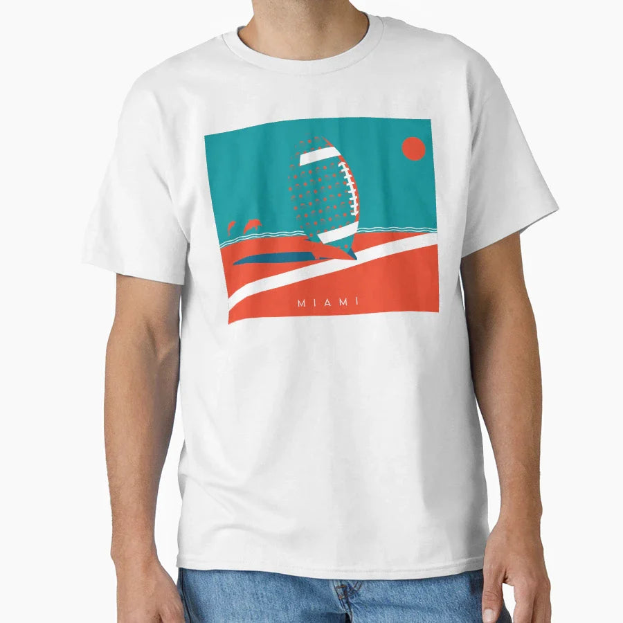 Miami Florida Nfl Fan Art T-Shirt - Streetwear Style Unisex