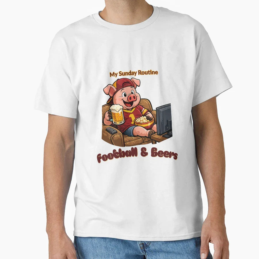 Washington Commanders Sunday T-Shirt - Fun Novelty Design for Adults