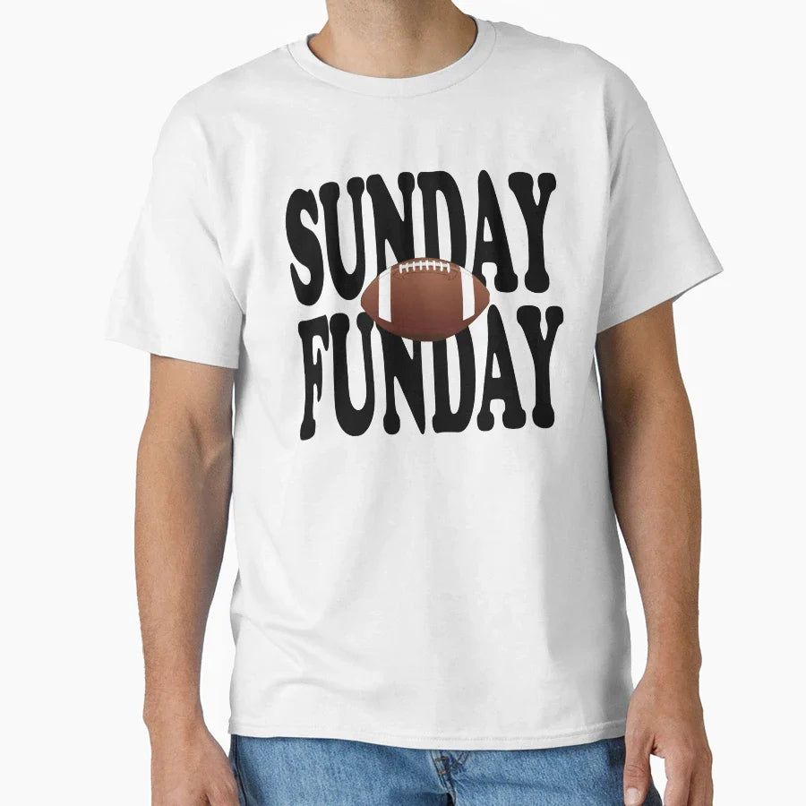 Sunday Funday Football Sport Short T-Shirt - Trendy Graphic Men Women