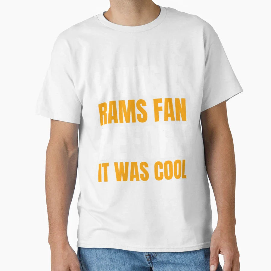 I Was Rams Fan Before I Was Black T-Shirt - Minimalist Print for Adults