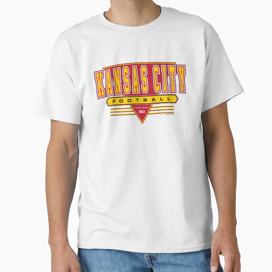Kansas City Football Chiefs Inspired T-Shirt - Minimalist Print for Adults
