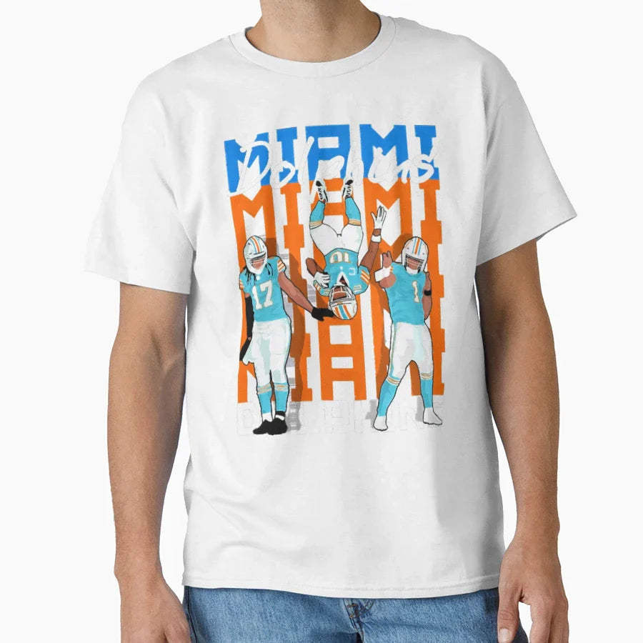 Football Miami Dolphins T-Shirt - Custom Art Print for Adults