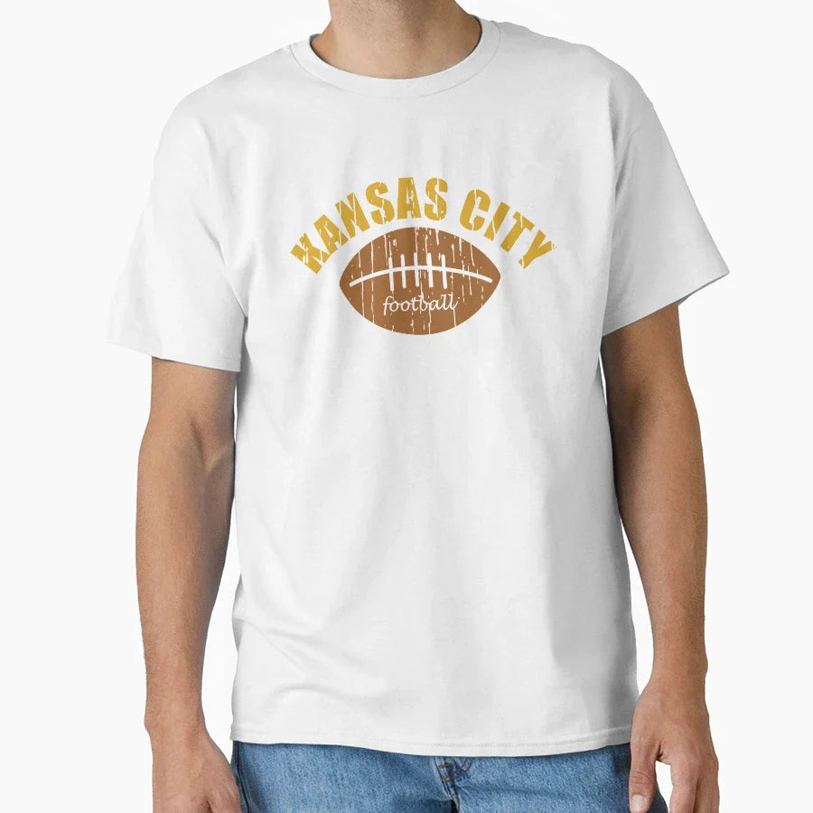 Kc Kansas City Football Fanzone Outfit T-Shirt - Trendy Graphic for Adults