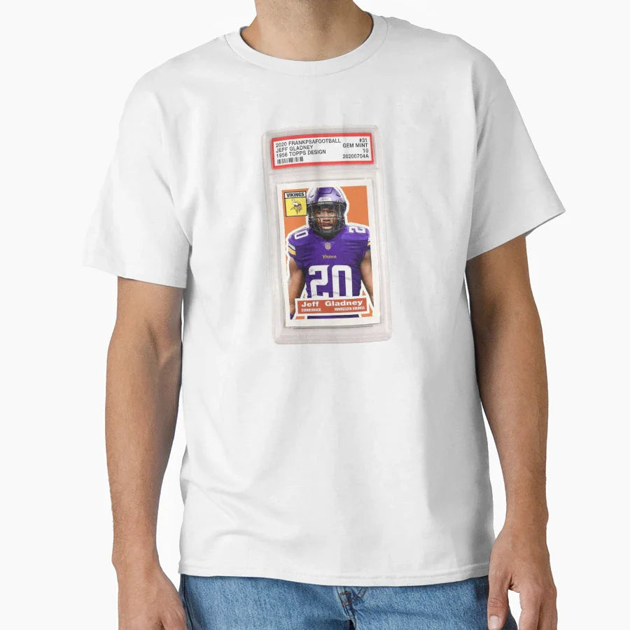 Jeff Gladney Card T-Shirt - Minimalist Print for Adults