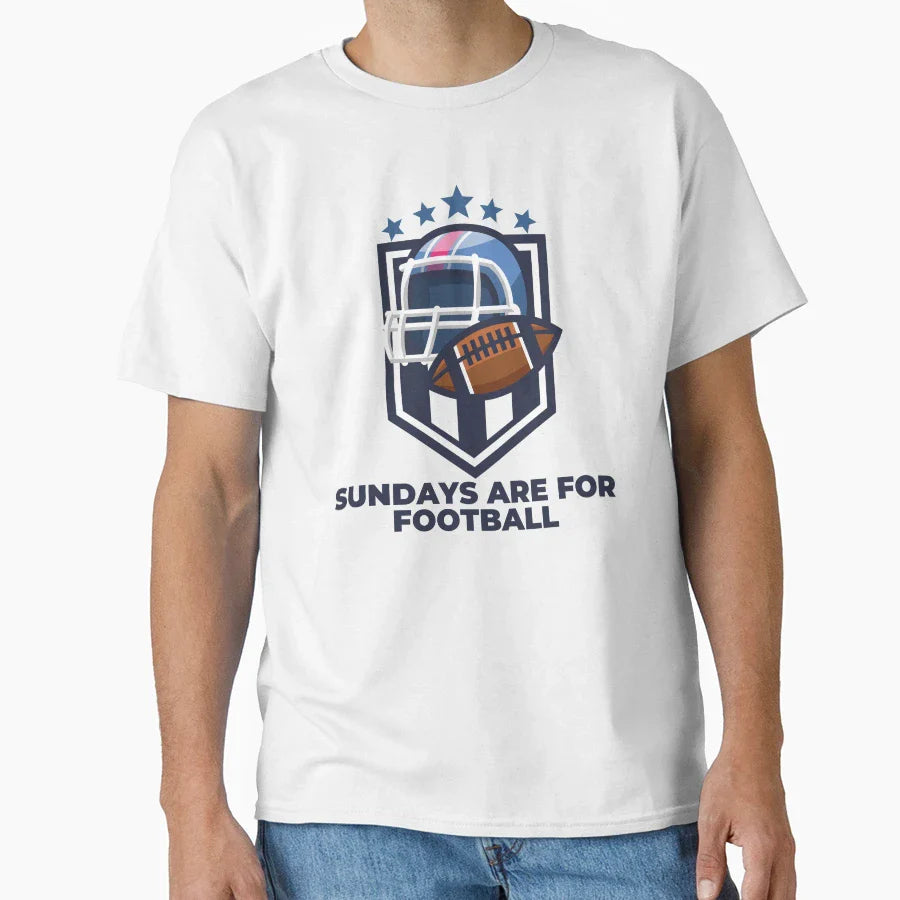 Sundays Are Football T-Shirt - Trendy Graphic Men Women