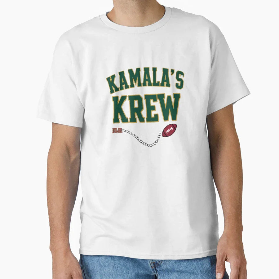 Kamalas Krew Football Team Spirit T-Shirt - Casual Everyday Wear Men Women
