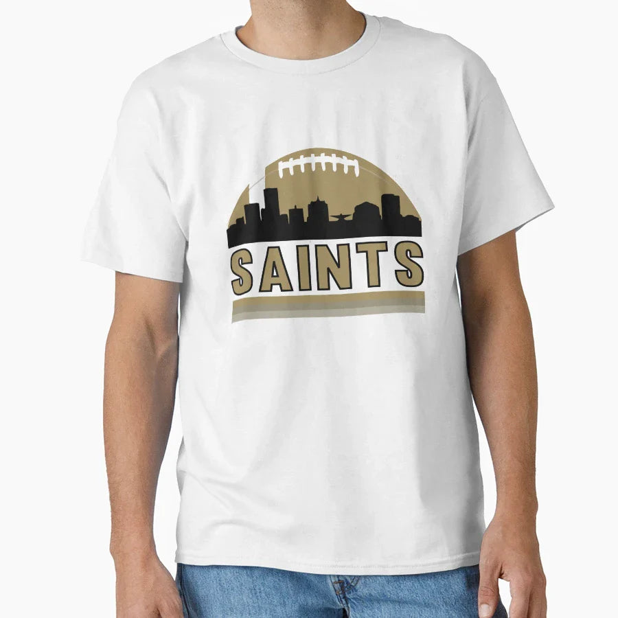 New Orleans Football Skyline T-Shirt - Graphic Print for Adults