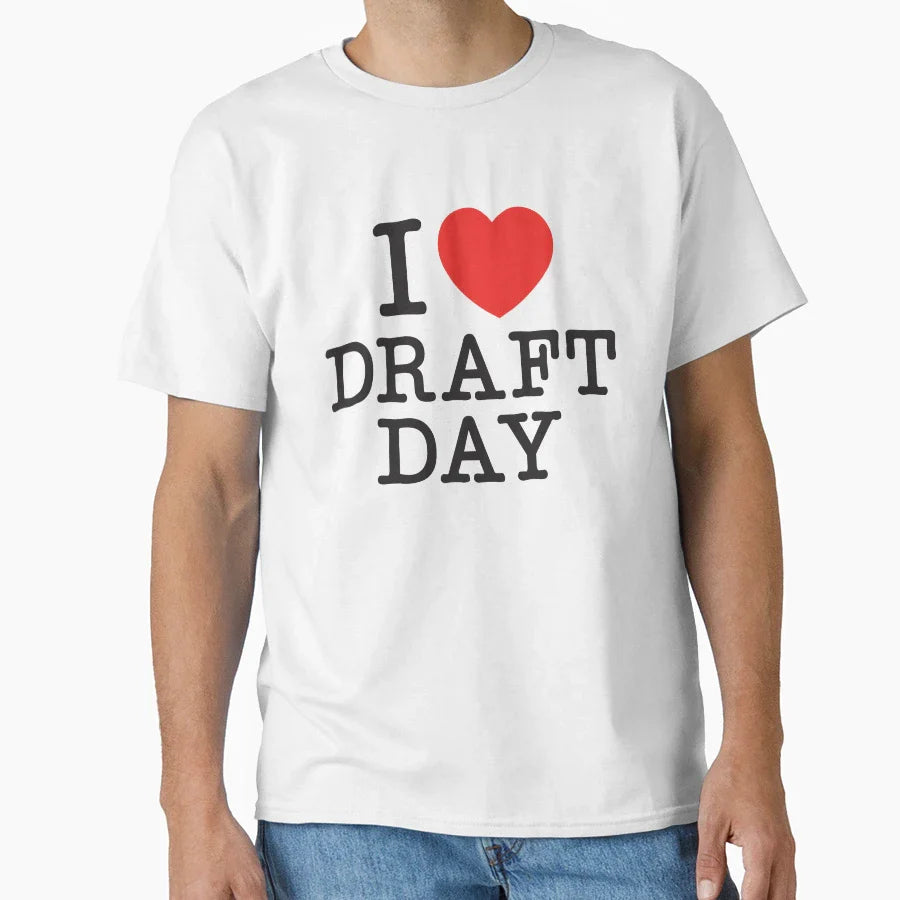 I Love Draft Day Fantasy League Sports T-Shirt - Novelty Apparel Unisex