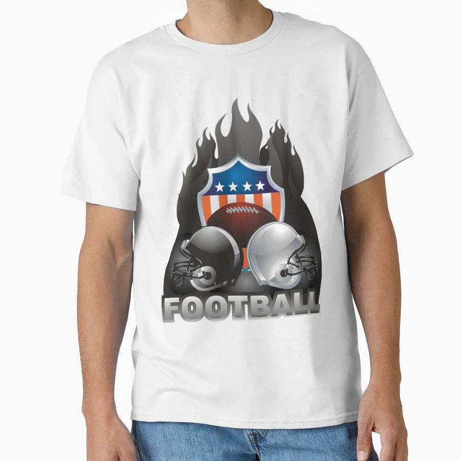 American Football T-Shirt - Graphic Print Unisex