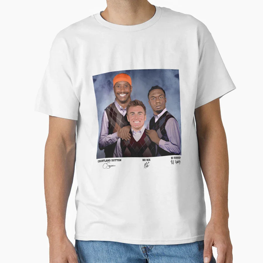 Bo Nix Rj Harvey Courtland Sutton T-Shirt - Streetwear Style Unisex