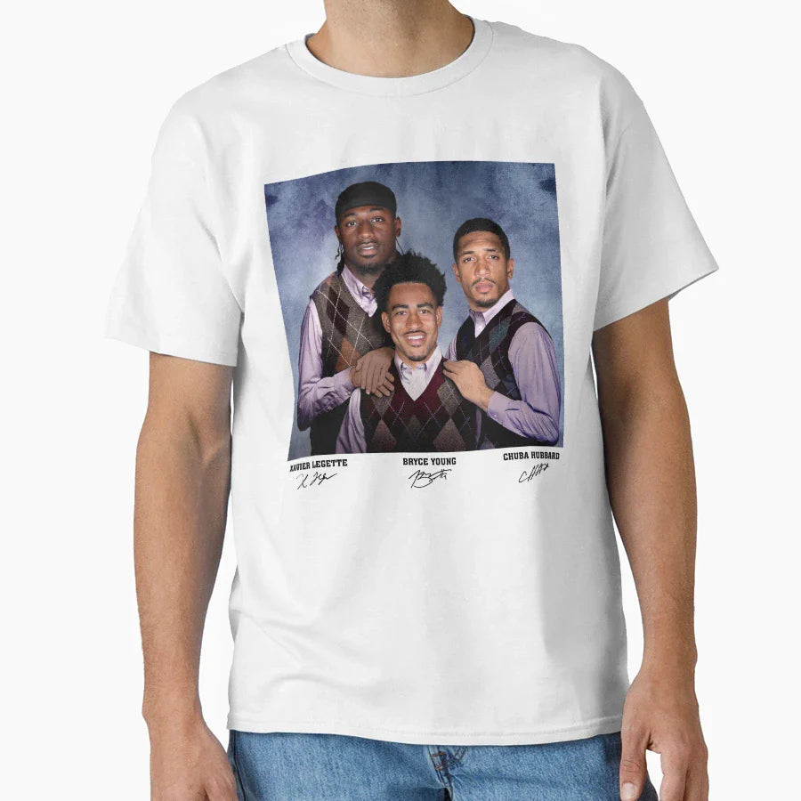Bryce Young Xavier Legette Chuba Hubbard T-Shirt - Streetwear Style Unisex