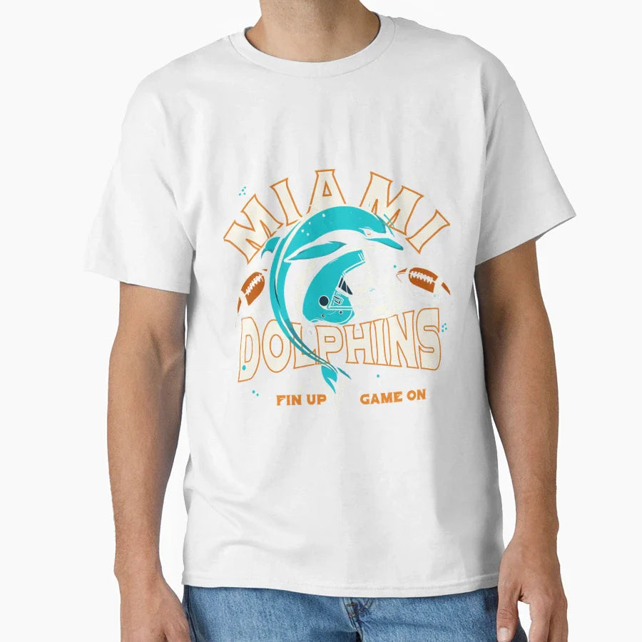 Art Miami Dolphins T-Shirt - Minimalist Print Unisex