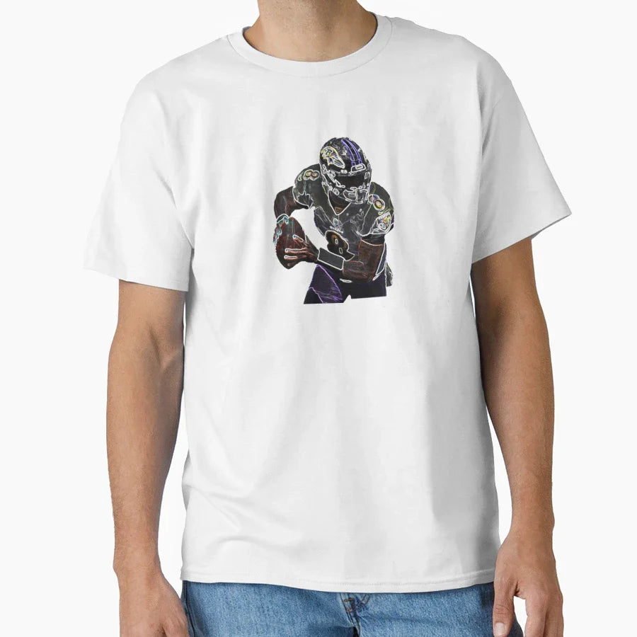 Lamar Jackons Raven Fan Art T-Shirt - Custom Art Print for Adults