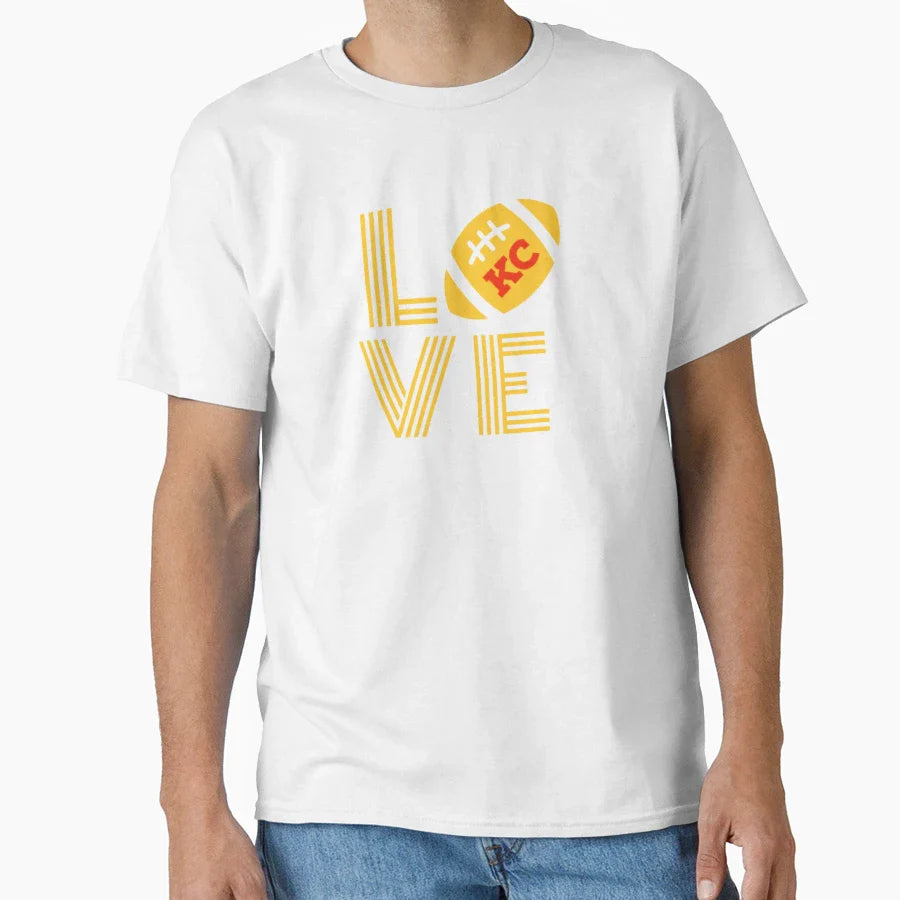 Chiefs Love Kc Kansas City T-Shirt - Custom Art Print Unisex