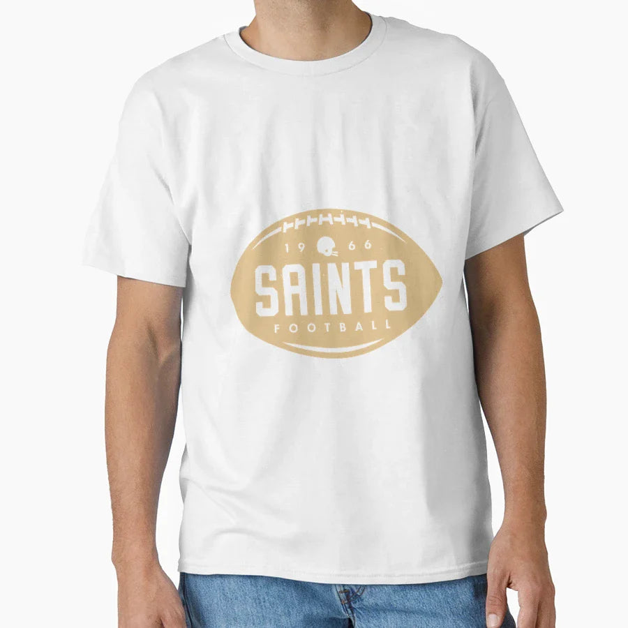 Vintagefootballshape Neworleanssaints T-Shirt - Graphic Print Unisex