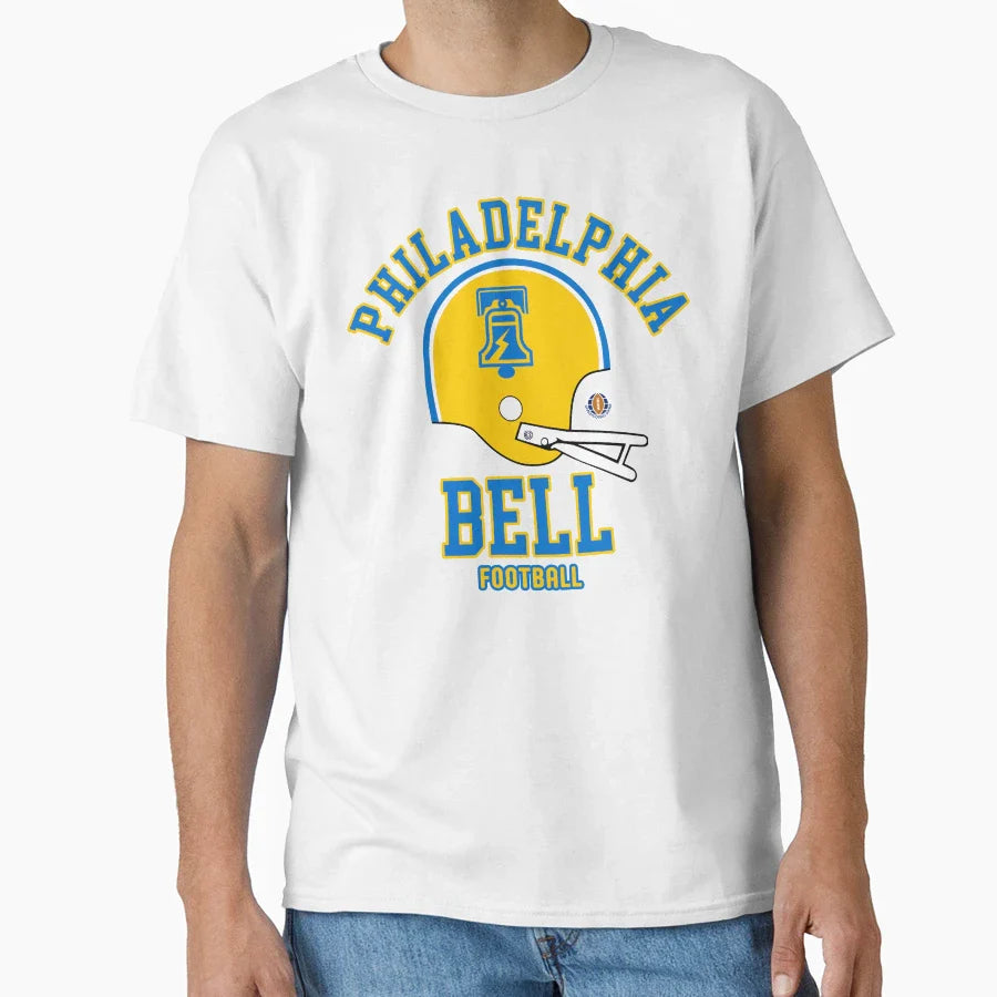 Philadelphia Bell Football T-Shirt - Minimalist Print for Adults