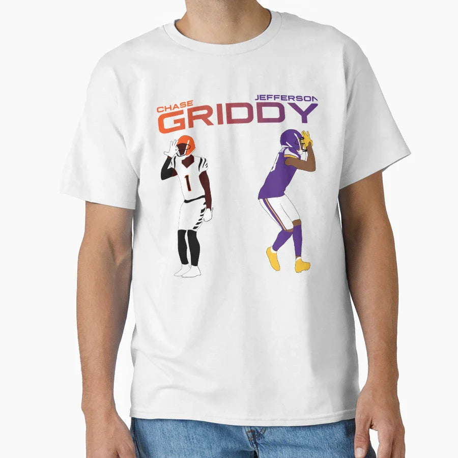 Griddy Duo JJ And Jamarr Chase Best Gift T-Shirt - Custom Art Print Unisex