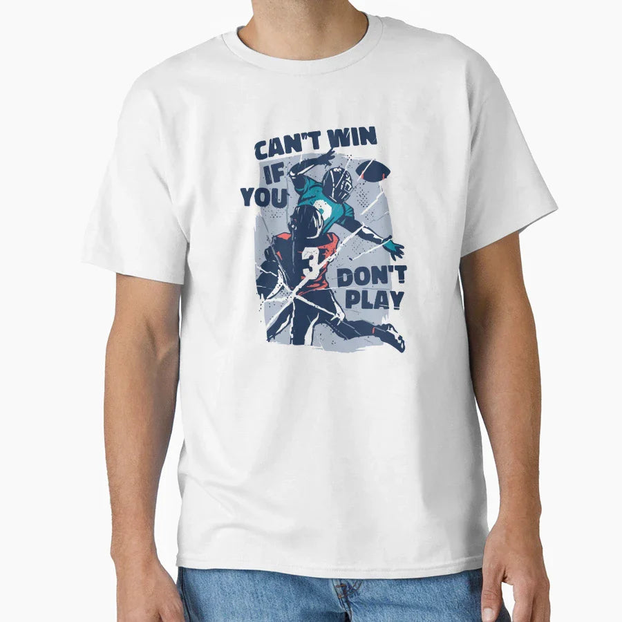 American Football T-Shirt - Minimalist Print Men Women