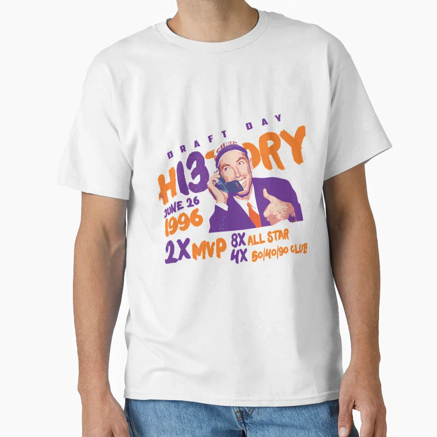 Steve Nash History T-Shirt - Custom Art Print for Adults
