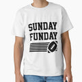 Sunday Funday Football Gift Sports T-Shirt - Aesthetic Graphic for Adults