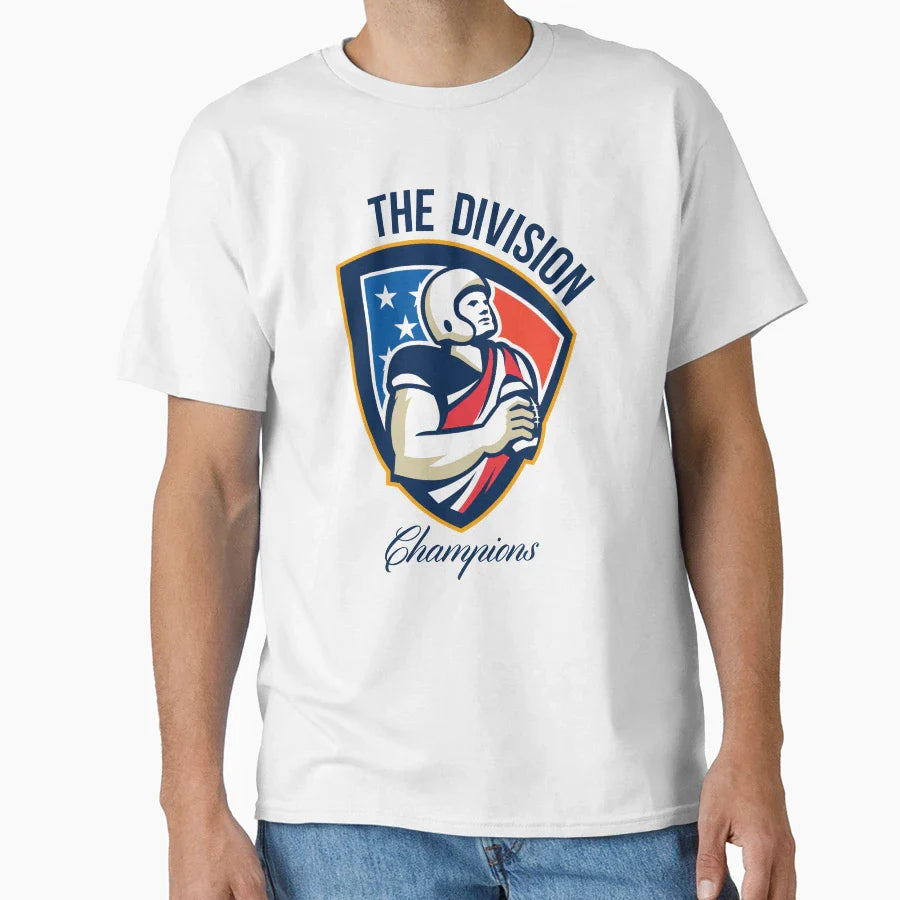 American Football Quarterback Division T-Shirt - Custom Art Print Unisex