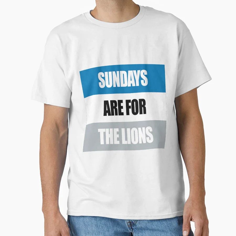 Sundays Are Lions T-Shirt - Aesthetic Graphic for Adults