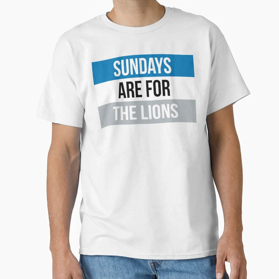 Sundays Are Detroit Lions T-Shirt - Custom Art Print Unisex