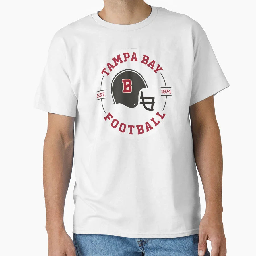 Tampa Bay Football Badge T-Shirt - Graphic Print Men Women