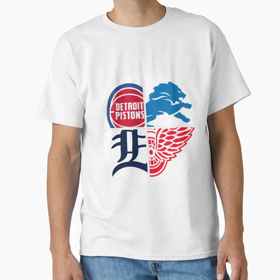 Detroit Sports T-Shirt - Unique Graphic Men Women