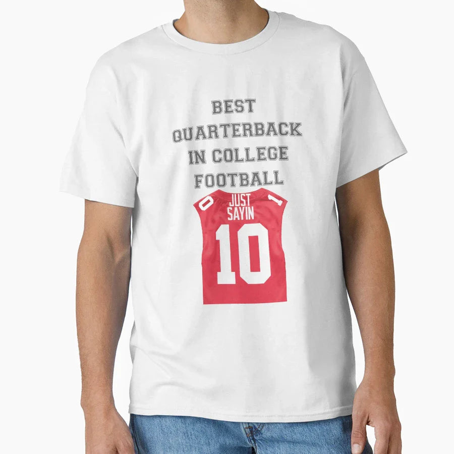 Best Quarterback College Football T-Shirt - Custom Art Print Men Women