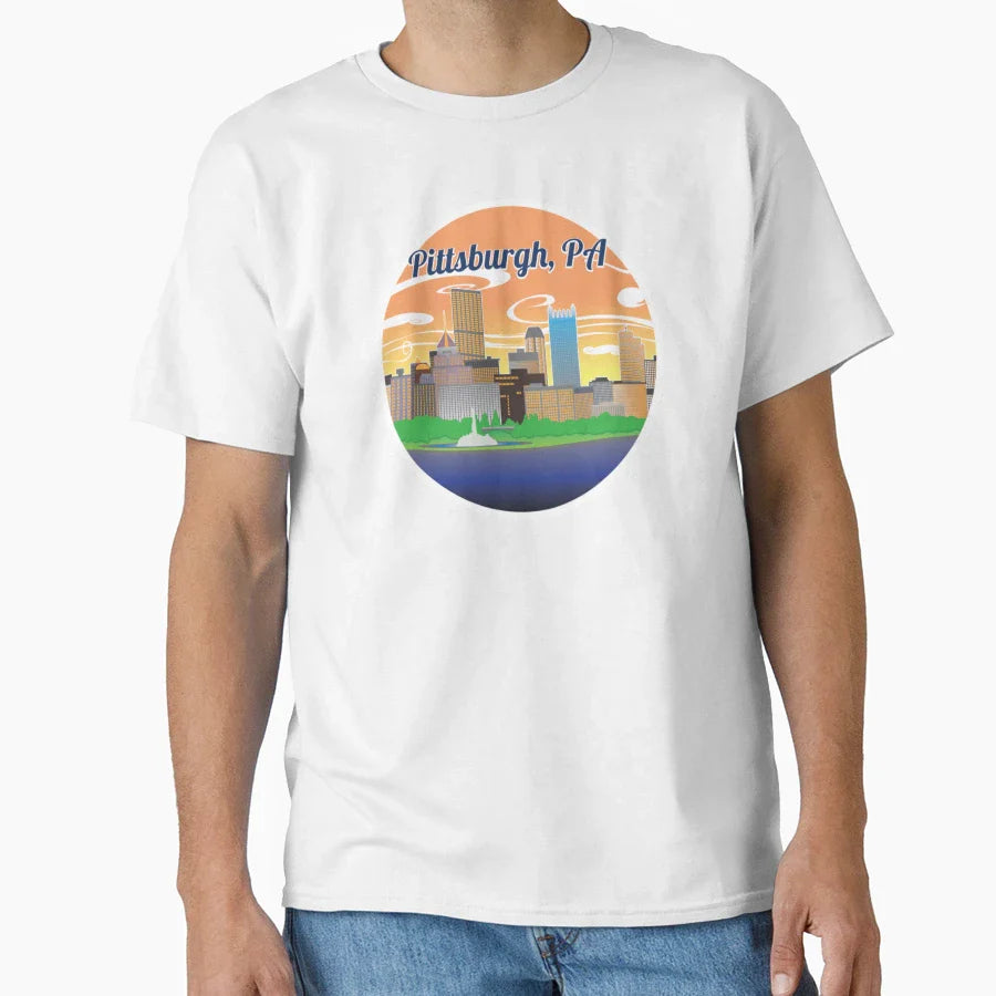 Pittsburgh City T-Shirt - Unique Graphic Unisex