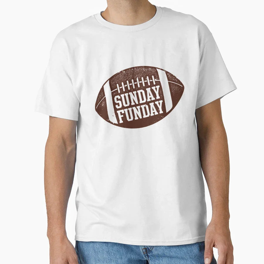 Sunday Funday American Football Fan T-Shirt - Streetwear Style for Adults