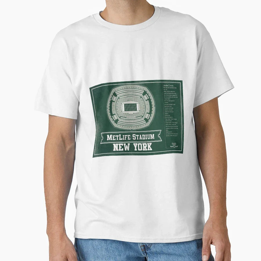 New York Jets Metlife Stadium T-Shirt - Casual Everyday Wear Unisex
