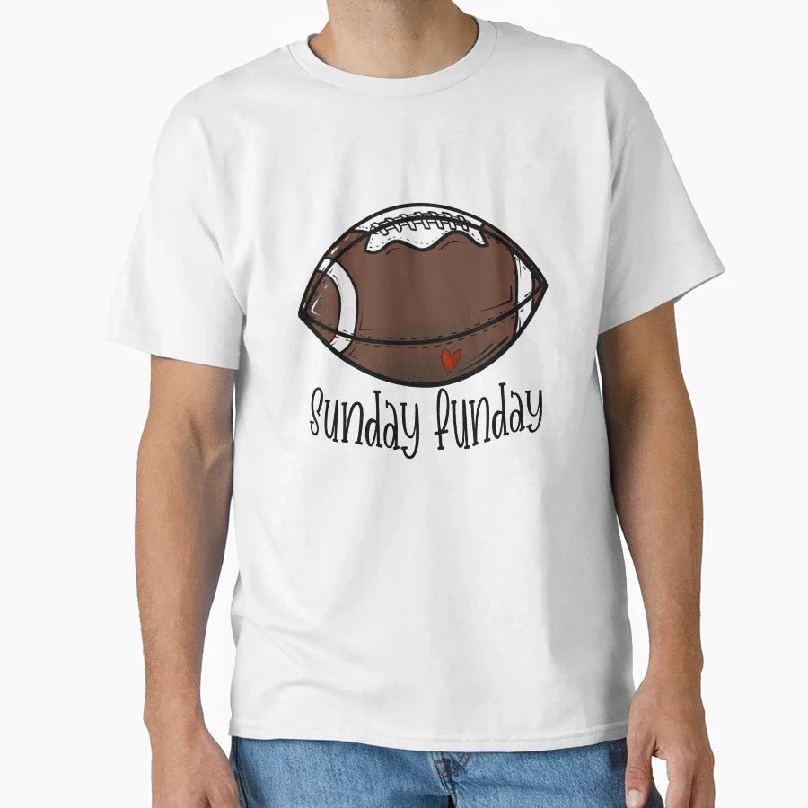 Sunday Funday Football T-Shirt - Streetwear Style Men Women
