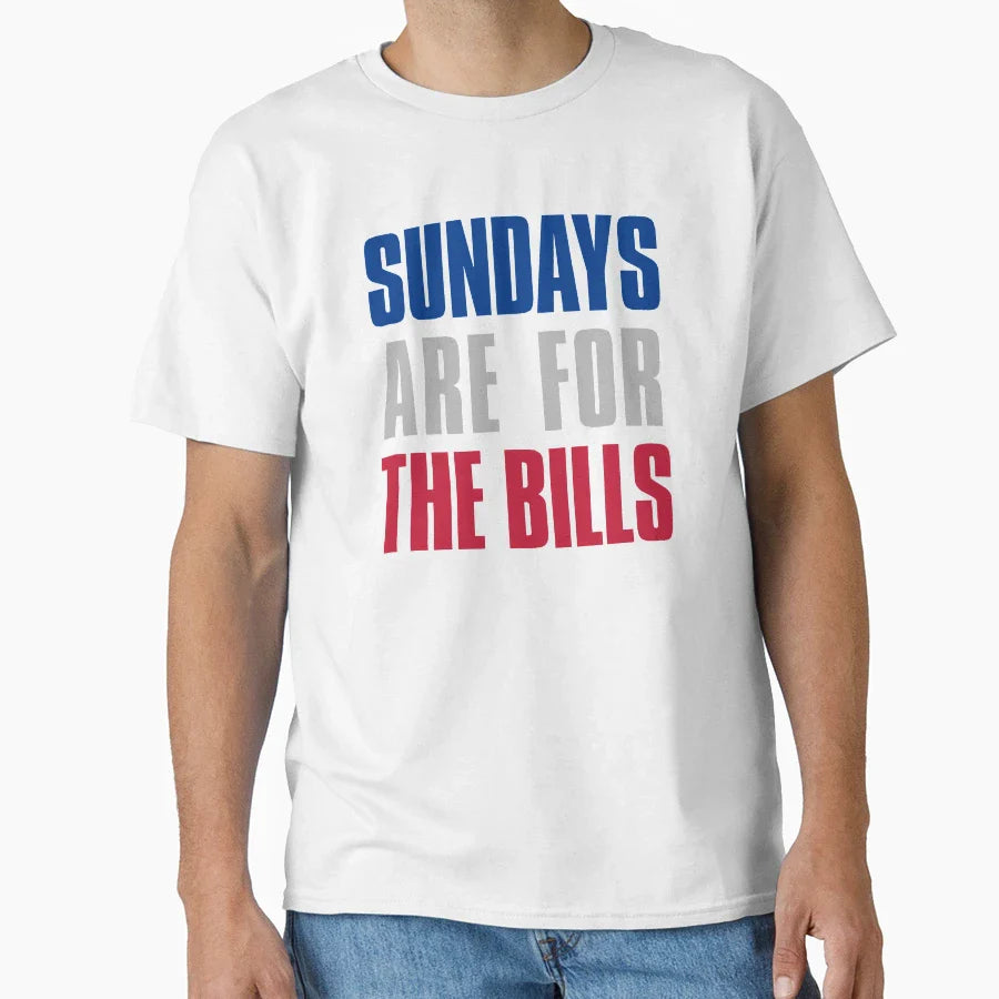Sundays Are Bills Buffalo Football T-Shirt - Aesthetic Graphic Men Women
