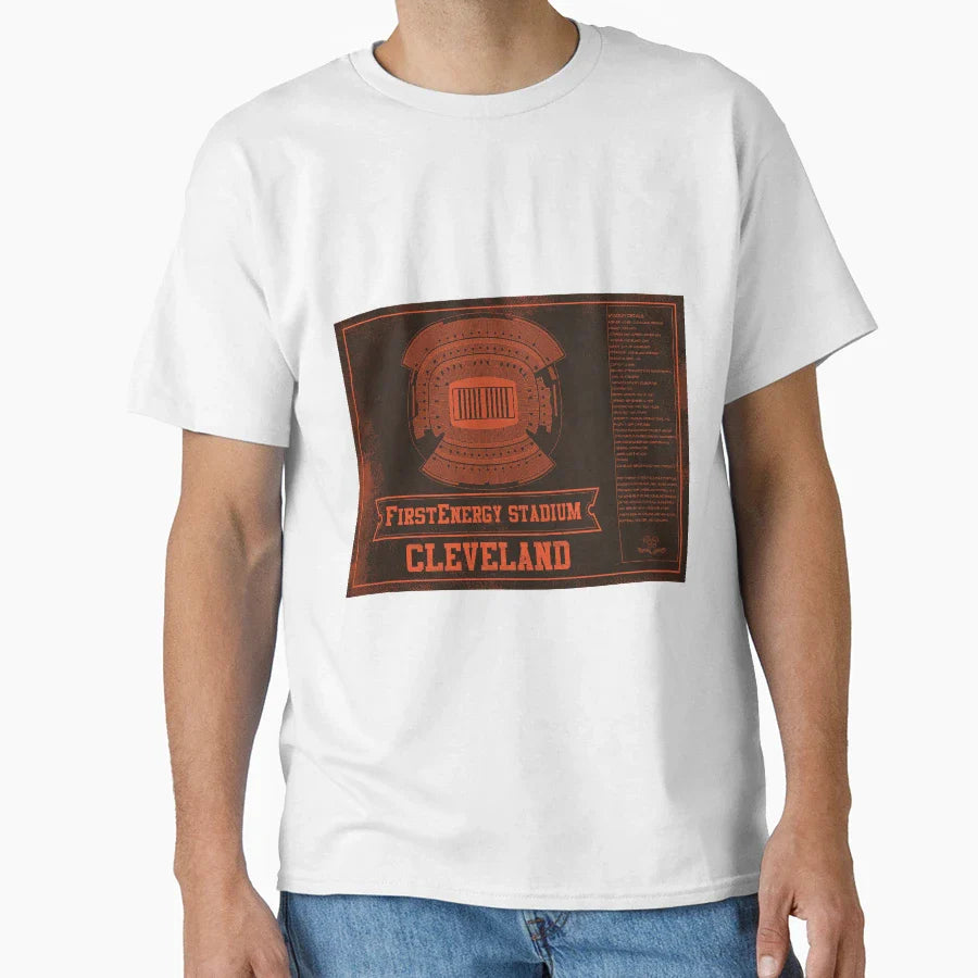 Cleveland Browns Firstenergy Stadium T-Shirt - Graphic Print for Adults