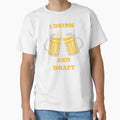 I Drink And Draft T-Shirt - Trendy Graphic Men Women
