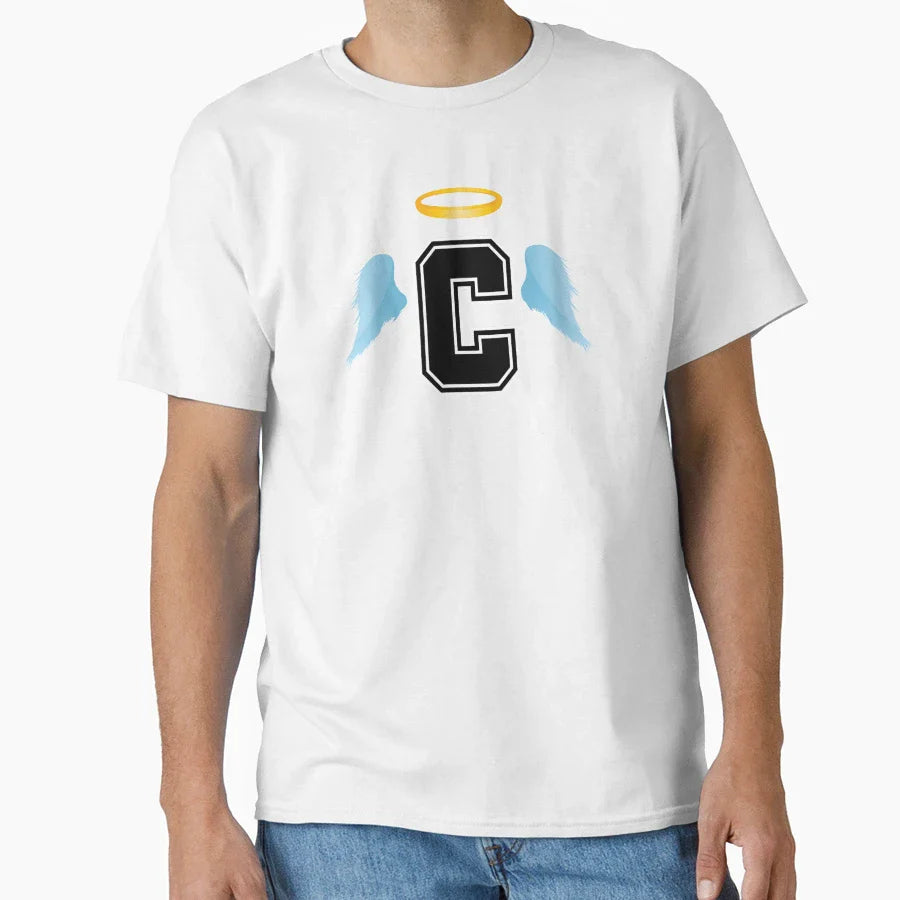 Letter C College Font Good Heaven T-Shirt - Novelty Apparel Unisex