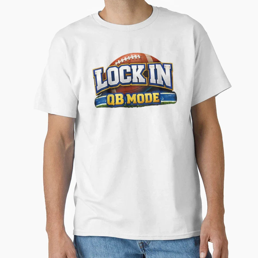 Lock Qb Mode Football T-Shirt - Fun Novelty Design for Adults