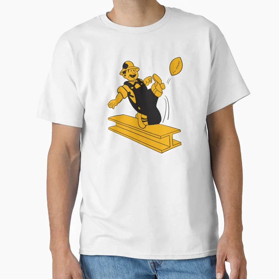 Old School Steeler T-Shirt - Graphic Print for Adults