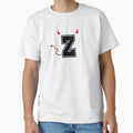 Letter Z College Font Evil Naughty T-Shirt - Streetwear Style for Adults