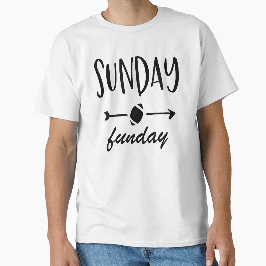 Sunday Funday Football Sport Short T-Shirt - Graphic Print Men Women