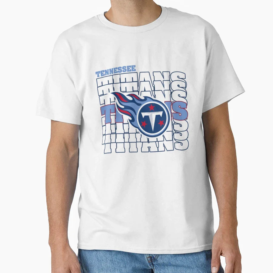 Tennessee Titans Grid Logo Modern T-Shirt - Graphic Print Unisex