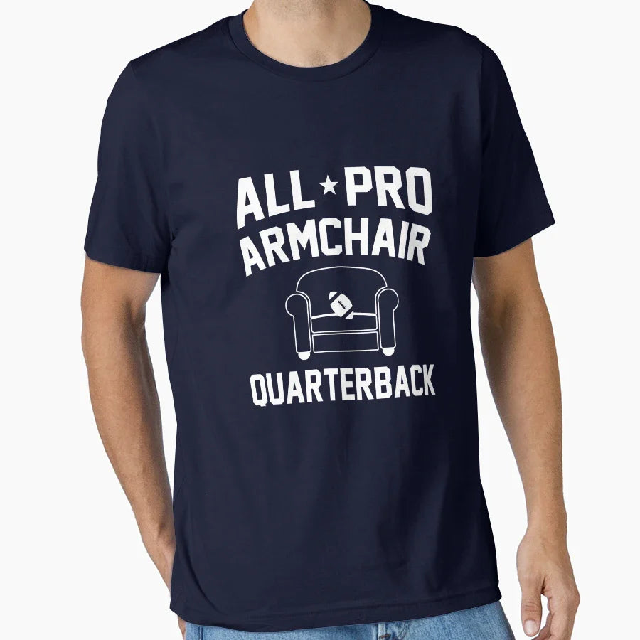 All Pro Armchair Quarterback T-Shirt - Minimalist Print for Adults